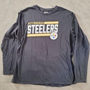 Pittsburg Steelers Long Sleeve T Shirt Pro Line Fanatics‎ Logo Mens Size XL